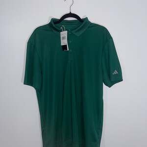NWT Adidas Men's Performance Primegreen Golf Polo Shirt in Collegiate Green